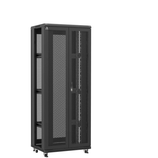 En kit - Baie serveur 42U 800x600x2060mm (LxPxH) 800kg, Porte avant double nid d'abeille / Porte arrière nid d'abeille, Sans panneaux latéraux main product photo