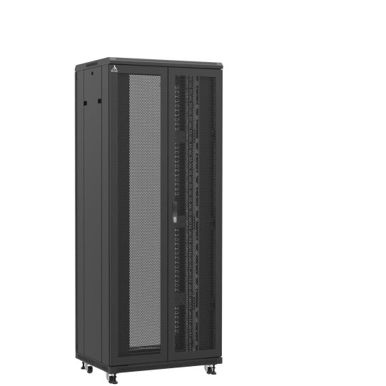 En kit - Baie serveur 42U 800x600x2060mm (LxPxH) 800kg, Porte avant double nid d'abeille / Porte arrière en verre main product photo