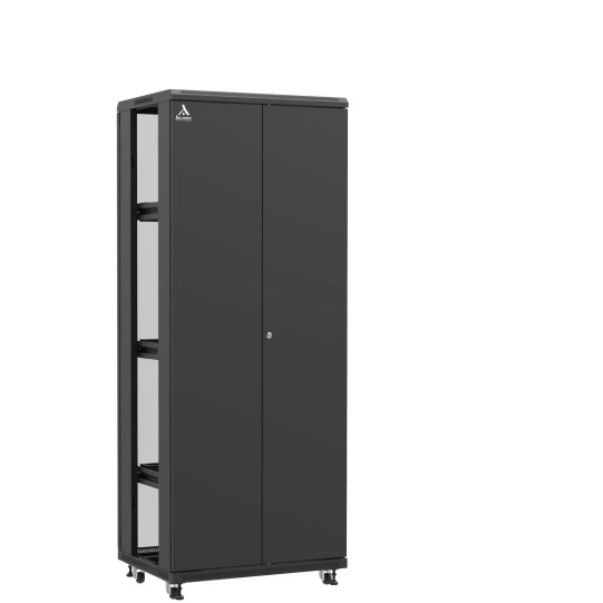 En kit - Baie serveur 42U 800x600x2060mm (LxPxH) 800kg, Porte avant double pleine / Porte arrière en verre, Sans panneaux latéraux main product photo