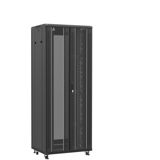 En kit - Baie serveur 42U 800x600x2060mm (LxPxH) 800kg, Porte avant en verre double / Porte arrière nid d'abeille main product photo