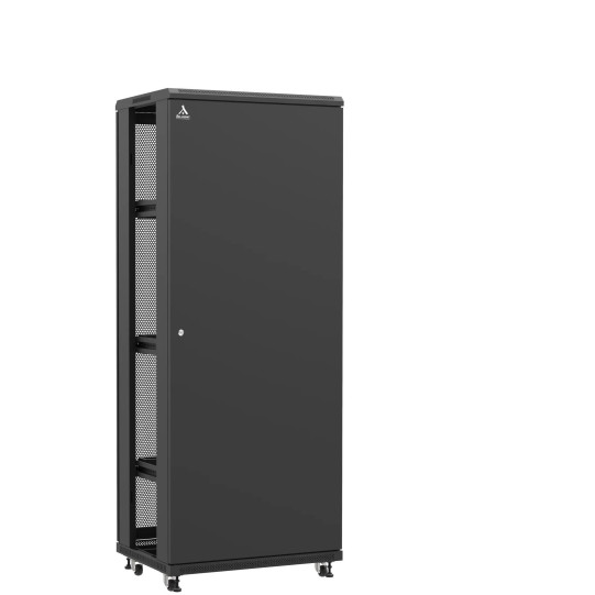 En kit - Baie serveur 42U 800x600x2060mm (LxPxH) 800kg, Porte avant pleine / Porte arrière double nid d'abeille, Sans panneaux latéraux main product photo