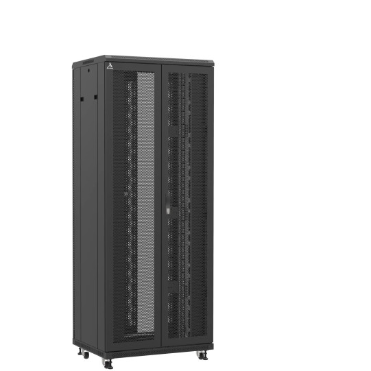 Baie serveur 42U 800x600x2060mm (LxPxH) 800kg, Porte avant double nid d'abeille / Porte arrière en verre double main product photo