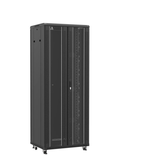Baie serveur 42U 800x600x2060mm (LxPxH) 800kg, Porte avant en verre double / Porte arrière double pleine main product photo
