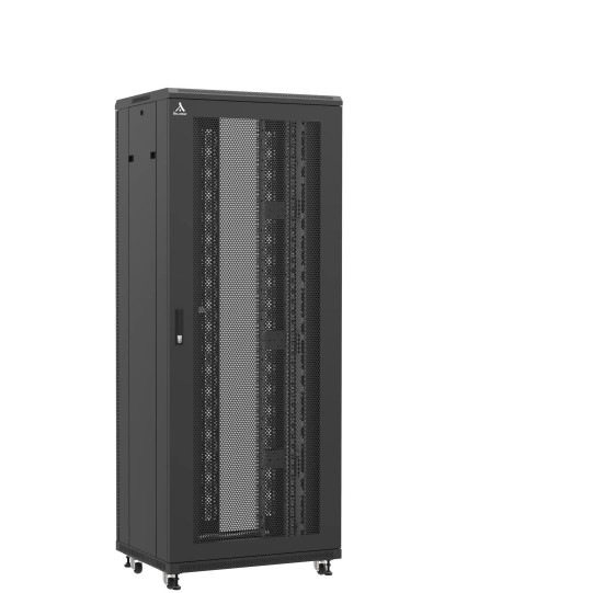 Baie serveur 42U 800x600x2060mm (LxPxH) 800kg, Porte avant nid d'abeille / Porte arrière en verre double main product photo