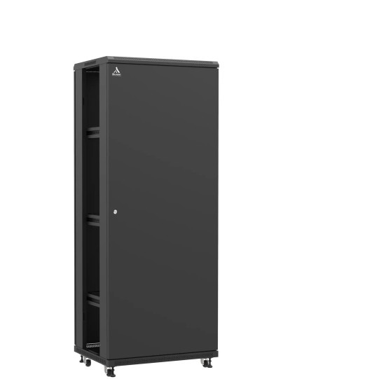 Baie serveur 42U 800x600x2060mm (LxPxH) 800kg, Porte avant pleine / Porte arrière double pleine, Sans panneaux latéraux main product photo