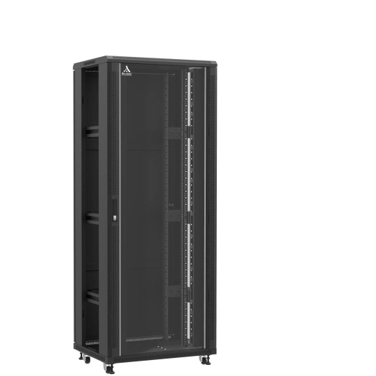 Baie serveur 42U 800x600x2060mm (LxPxH) 800kg, Porte avant en verre / Porte arrière pleine, Sans panneaux latéraux main product photo