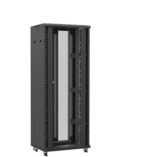 Baie serveur 42U 800x600x2060mm (LxPxH) 800kg, Sans porte avant / Porte arrière en verre double main product photo