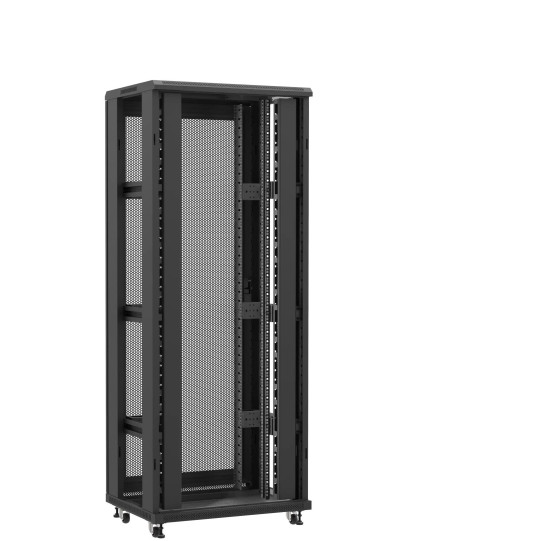 Baie serveur 42U 800x600x2060mm (LxPxH) 800kg, Sans porte avant / Porte arrière nid d'abeille, Sans panneaux latéraux main product photo