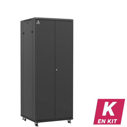 En kit - Baie serveur 42U 800x800x2060mm (LxPxH) 800kg, Porte avant double pleine / Porte arrière pleine main product photo
