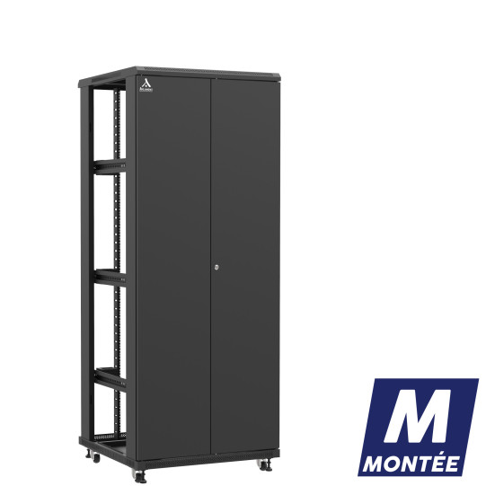 Baie serveur 42U 800x800x2060mm (LxPxH) 800kg, Porte avant double pleine / Sans porte arrière, Sans panneaux latéraux main product photo