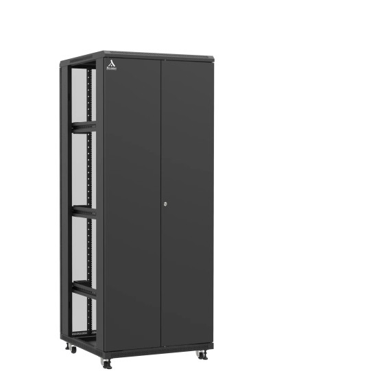 En kit - Baie serveur 42U 800x800x2060mm (LxPxH) 800kg, Porte avant double pleine / Porte arrière en verre, Sans panneaux latéraux main product photo