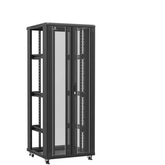 En kit - Baie serveur 42U 800x800x2060mm (LxPxH) 800kg, Porte avant en verre double / Sans porte arrière, Sans panneaux latéraux main product photo