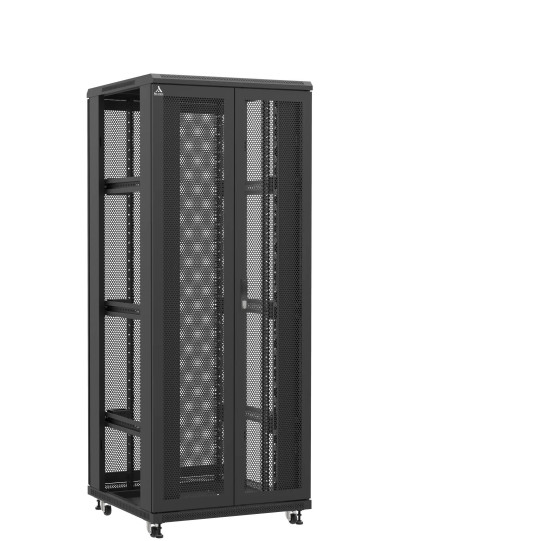 Baie serveur 42U 800x800x2060mm (LxPxH) 800kg, Porte avant double nid d'abeille / Porte arrière double nid d'abeille, Sans panneaux latéraux main product photo