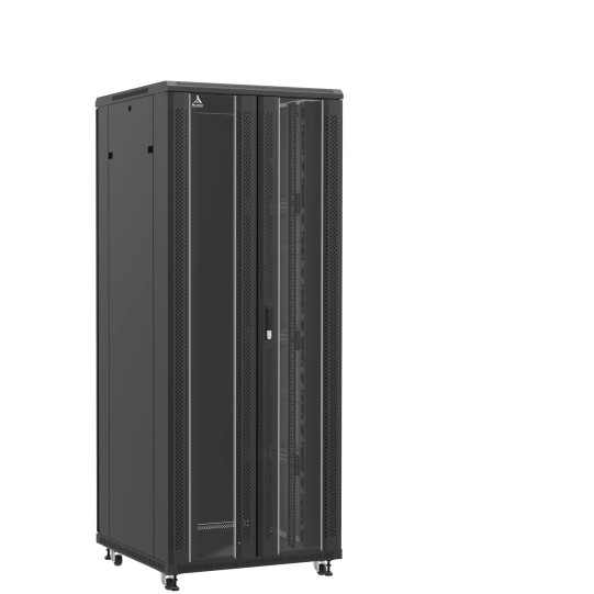 Baie serveur 42U 800x800x2060mm (LxPxH) 800kg, Porte avant en verre double / Porte arrière double pleine main product photo