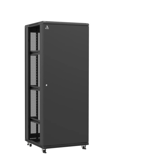 Baie serveur 42U 800x800x2060mm (LxPxH) 800kg, Porte avant pleine / Porte arrière nid d'abeille, Sans panneaux latéraux main product photo