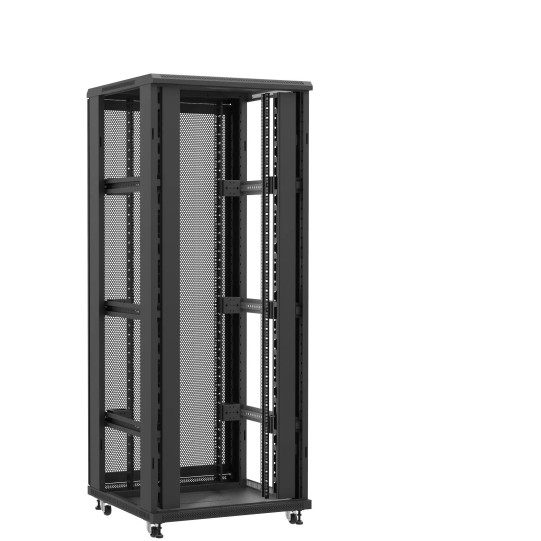 Baie serveur 42U 800x800x2060mm (LxPxH) 800kg, Sans porte avant / Porte arrière double nid d'abeille, Sans panneaux latéraux main product photo