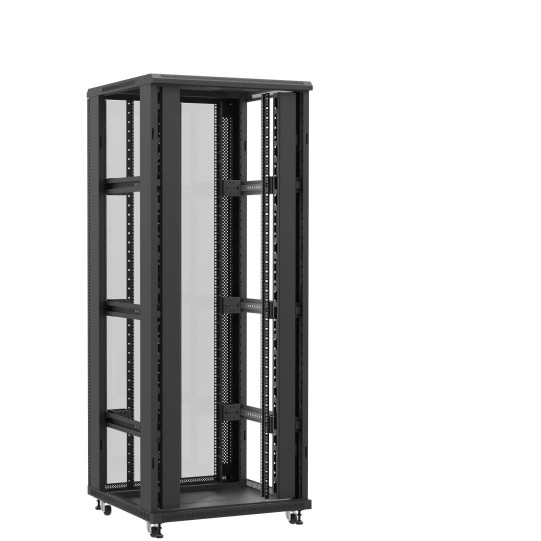 Baie serveur 42U 800x800x2060mm (LxPxH) 800kg, Sans porte avant / Porte arrière en verre double, Sans panneaux latéraux main product photo