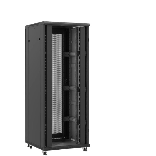 Baie serveur 42U 800x800x2060mm (LxPxH) 800kg, Sans porte avant / Porte arrière nid d'abeille main product photo
