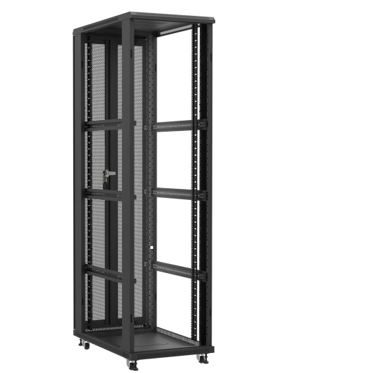 En kit - Baie serveur 47U 600x1000x2283mm (LxPxH) 800kg, Sans porte avant / Porte arrière double nid d'abeille, Sans panneaux latéraux main product photo