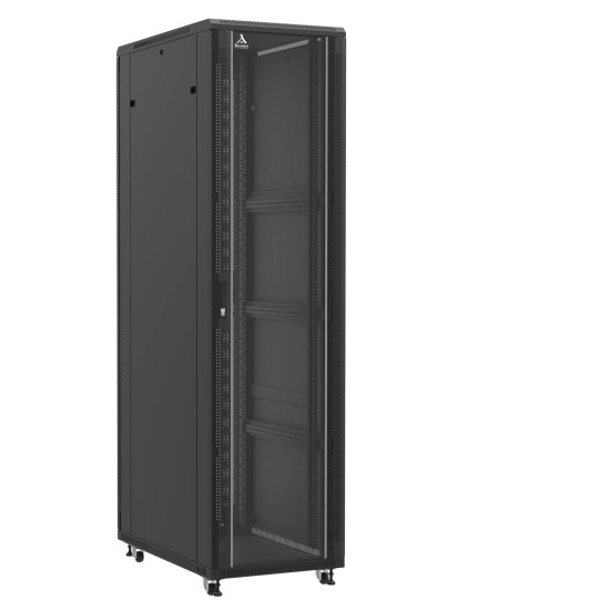 Baie serveur 47U 600x1000x2283mm (LxPxH) 800kg, Porte avant et arrière en verre main product photo