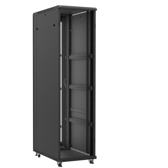 Baie serveur 47U 600x1000x2283mm (LxPxH) 800kg, Sans porte avant / Porte arrière nid d'abeille main product photo