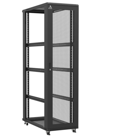En kit - Baie serveur 47U 600x1200x2283mm (LxPxH) 800kg, Porte avant double nid d'abeille / Sans porte arrière, Sans panneaux latéraux main product photo
