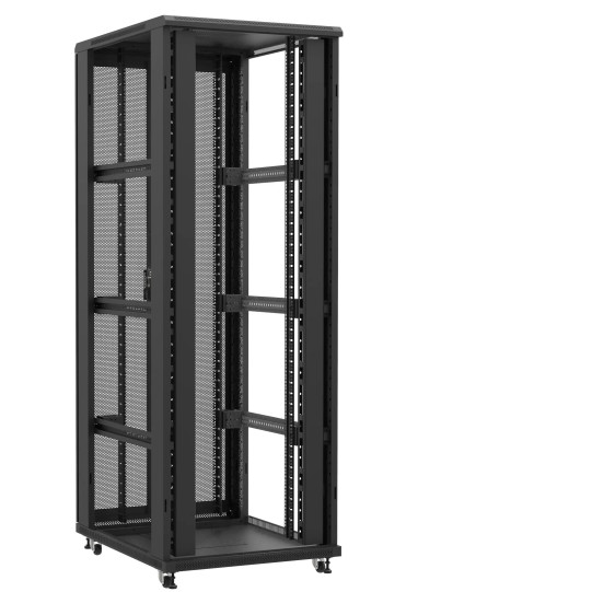 En kit - Baie serveur 47U 800x100x2283mm (LxPxH) 800kg, Sans porte avant / Porte arrière double nid d'abeille, Sans panneaux latéraux main product photo
