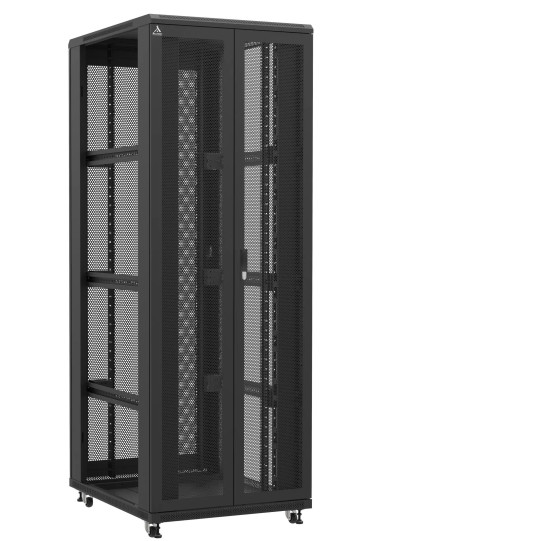 Baie serveur 47U 800x100x2283mm (LxPxH) 800kg, Porte avant double nid d'abeille / Porte arrière nid d'abeille, Sans panneaux latéraux main product photo
