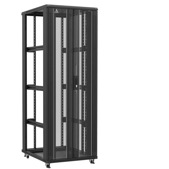 Baie serveur 47U 800x100x2283mm (LxPxH) 800kg, Porte avant en verre double / Sans porte arrière, Sans panneaux latéraux main product photo