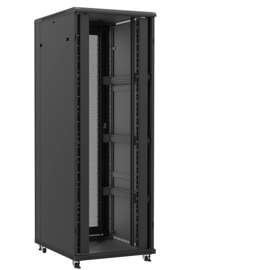 Baie serveur 47U 800x100x2283mm (LxPxH) 800kg, Sans porte avant / Porte arrière nid d'abeille main product photo