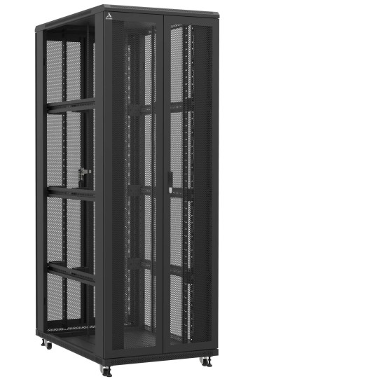 En kit - Baie serveur 47U 800x1200x2283mm (LxPxH) 800kg, Porte avant double nid d'abeille / Porte arrière double nid d'abeille, Sans panneaux latéraux main product photo