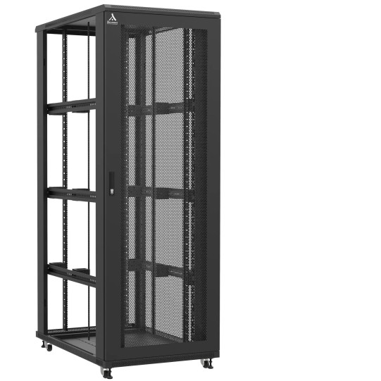Baie serveur 47U 800x1200x2283mm (LxPxH) 800kg, Porte avant nid d'abeille / Sans porte arrière, Sans panneaux latéraux main product photo