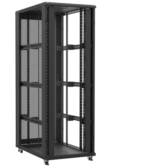 Baie serveur 47U 800x1200x2283mm (LxPxH) 800kg, Sans porte avant / Porte arrière nid d'abeille, Sans panneaux latéraux main product photo
