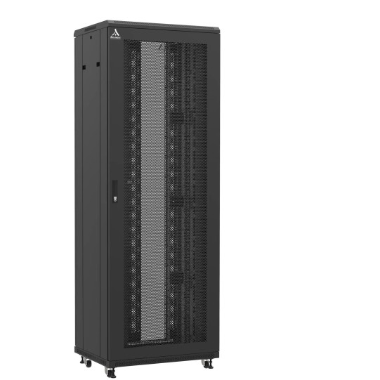 Baie serveur 47U 800x600x2283mm (LxPxH) 800kg, Porte avant nid d'abeille / Porte arrière en verre double main product photo