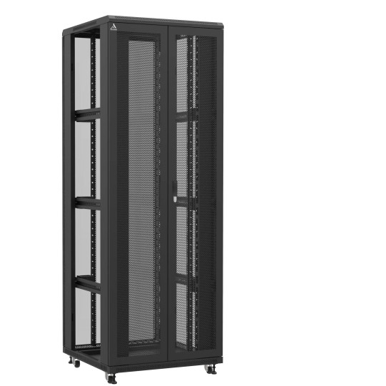 En kit - Baie serveur 47U 800x800x2283mm (LxPxH) 800kg, Porte avant double nid d'abeille / Porte arrière en verre, Sans panneaux latéraux main product photo