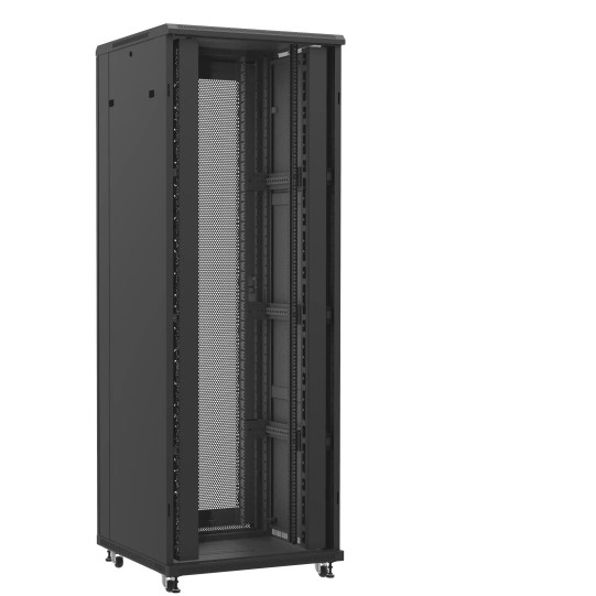 Baie serveur 47U 800x800x2283mm (LxPxH) 800kg, Sans porte avant / Porte arrière nid d'abeille main product photo