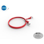 Cordon RJ45 cat 6a SFTP 100 Ohms LSOH, rouge, 1m