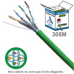 Câble réseau cuivre en touret box CAT6A UFTP LSZH 100 OHMS AWG23 Platine Réseaux, Paires : 1x4, Longueur : 305m