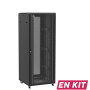 84288KSVSAPL - En Kit - Baie serveur 42U 800x800x2060mm (LxPxH) 800kg, Porte avant en verre/Porte arrière nid d'abeille -  Socamont® thumbnail