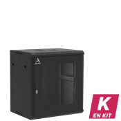 Coffret mural 12U en kit, Porte nid d'abeille, 600X450X635 LxPxH (mm)