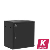 Coffret mural 12U en kit, Porte pleine, 600X450X635 LxPxH (mm)