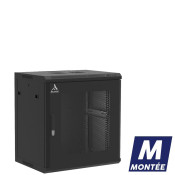 Coffret mural 12U monté, Porte nid d'abeille, 600X450X635 LxPxH (mm)
