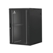 Coffret mural 15U 19’’ – 600×450 mm – Porte en verre, monté - Socamont - 11564MSVT