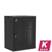 Coffret mural 15U en kit, Porte nid d'abeille, 600X450X769 LxPxH (mm)