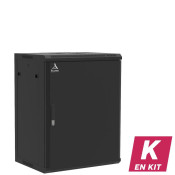 Coffret mural 15U en kit, Porte pleine, 600X450X769 LxPxH (mm)