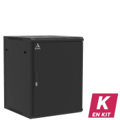Coffret mural 15U en kit, Porte pleine, 600X600X769 LxPxH (mm)