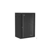 Coffret mural 18U monté, Porte en verre, 600X450X901 LxPxH (mm)