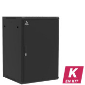 Coffret mural 18U en kit, Porte pleine, 600X600X901 LxPxH (mm)