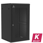 Coffret mural 21U en kit, Porte nid d'abeille, 600X600X1035 LxPxH (mm)