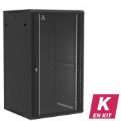 Coffret mural 21U en kit, Porte en verre, 600X600X1035 LxPxH (mm)
